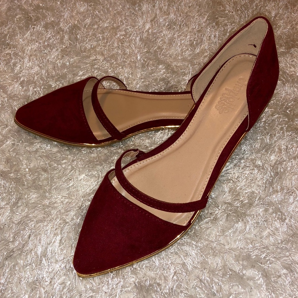 Maroon Charlotte Russe Flats